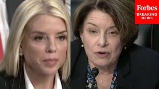 'How Would You Respond To That?': Amy Klobuchar Presses Pam Bondi About Kash Patel