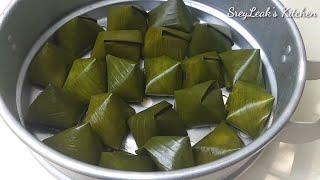 Sticky Rice Dumpling with Coconut  Filling | Cambodian Cake Nom Kom