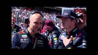 Gianpiero Lambiase gives Max Verstappen the final instructions at the Circuit of the Americas