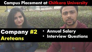 Areteans campus placement interview experience - Chitkara University Punjab | Team MAST