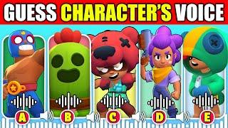 HARDEST Guess The Brawl Stars Characters by their Voice Quiz! | Brawlers | Spike, EL Primo, Leon