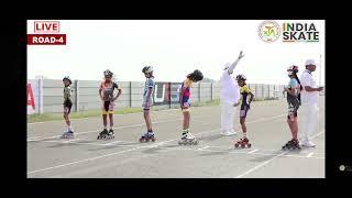 Live Road Race 1Lap 9 to11Girls 1st National Inter District Roller Skating Cham.. Mohali #skating