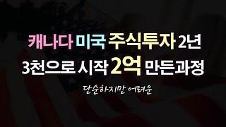 캐나다에서 미국주식으로 3천에서 2억 만든 과정, 돈의 심리학 / 투자방법 공유