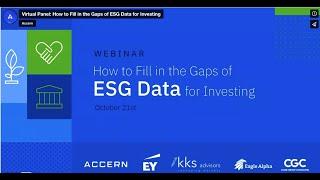 How to Fill in the Gaps of ESG Data for Portfolio Investing - Expert Panel Discussion