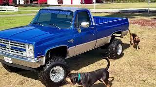 1984 Chevy Truck Blue 4X4  For Sale or trade 321 663 6608  Video