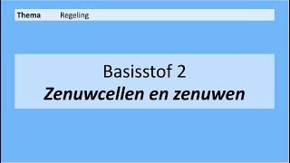 VMBO 4 | Regeling | Basisstof 2. Zenuwcellen en zenuwen| 8e editie