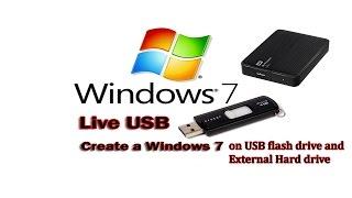 How to install an operating system ( windows 7 ) on USB flash and external hard drive-step by step