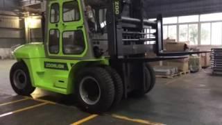 ZOOMLION/SNSC 10ton diesel forklift with Japan engine video