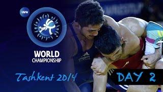Finals Highlights from Day Two of the Wrestling World Championships 2014