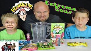 WarHeads Smoothie  Challenge (Funny) / That YouTub3 Family | Family Channel