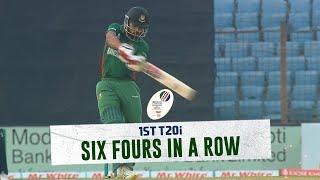 Six fours in a row Against England || 1st T20i || England tour of Bangladesh 2023