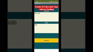 Create AI calculator app without Coding #mitappinventor #appdevelopment