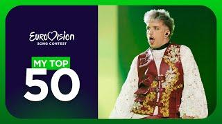 My Top 50 - Eurovision Song Contest (Up to 2024)