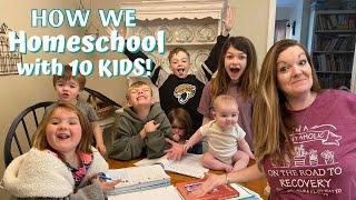 Large Family Homeschool Day in the Life || How we Homeschool 10 KIDS