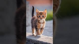 cute kitten waking on a wall #cat #kitten #kitty #catvideos #cutecat #cats #trending #pets #shorts