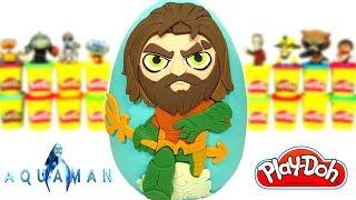 Huevo Sorpresa Gigante de Aquaman en Español de Plastilina Play Doh