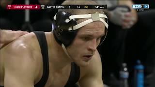 141 LBS: Carter Happel (Iowa) vs. #1 Luke Pletcher (Ohio State) | 2020 B1G Wrestling