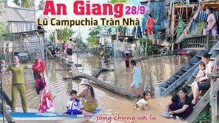 Lũ Campuchia tràn qua biên giới ngập nhà An Giang dân khổ sống chung với lũ như thời xưa