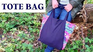 Quick and easy TOTE BAG - sewing tutorial