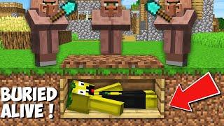 Why did THESE VILLAGERS BURIED ME ALIVE in Minecraft ? HOW TO SURVIVE UNDERGROUND ?