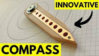 Magic Compass DIY – Draw Perfect Circles Without Measuring #diytools #compass #drawing #woodworking