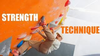 Strength vs Technique in Bouldering