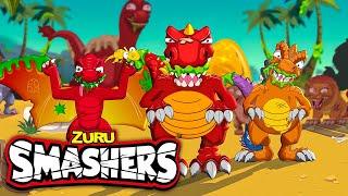 FULL Episodes + More Kids Cartoons! | SMASHERS  World | Dinosaur  Animated Stories