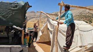 Salahuddin's family Rebuild canopy with the help of Adel