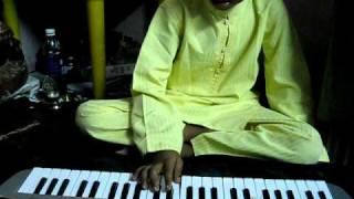 Anish Krishnan playing 'Padmanabha geetham' in keyboard