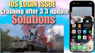 BGMI login issue for IOS || Game crashing after 3.3 update 100% solutions @BattlegroundsMobile_IN