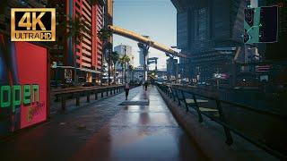 [4K] Cyberpunk 2077 | Relaxing Walk