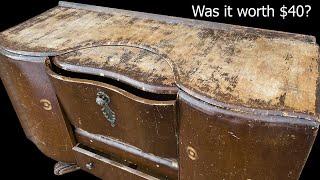 So.. Much.. Veneer Damage.. Retro Bar Cabinet Restoration