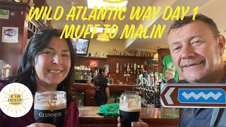 Driving the Wild Atlantic Way in Ireland in a motorhome, in 15 days. Day 1 - Muff to Malin.