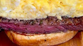 Ribeye Cheese Eggs Sandwich