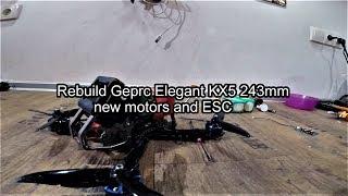 GEPRC GEP-KX5 Elegant 243 mm FPV Racing Drone Re-build maiden flight