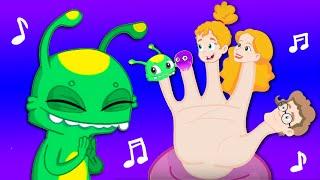 Canción Familia Dedo (finger family) cantada por Groovy el Marciano & Phoebe | Videos infantiles