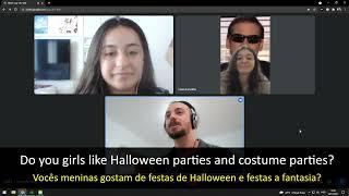 AULA PARTICULAR DE INGLÊS - Pequeno trecho da minha aula | Halloween Party