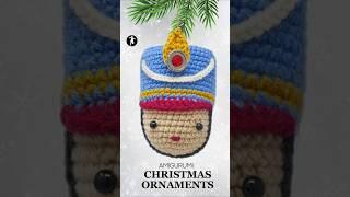 Toy Soldier pattern from  "Amigurumi Christmas Ornaments" book by Linda Wright #crochet #amigurumi