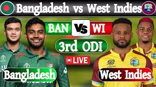 Bangladesh vs West Indies live Score | Live Cricket Match Today | Ban vs WI Live 3rd ODI