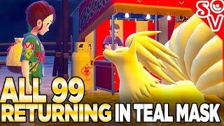 All 99 Returning Pokemon in The Teal Mask - Scarlet and Violet DLC