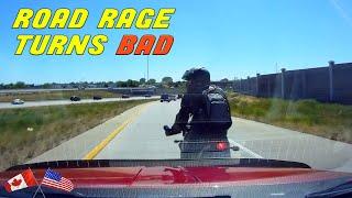 BIKER FINDS OUT WHY HE SHOULDN'T BRAKE CHECK A CAR