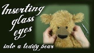 Inserting Glass Eyes Into A Teddy Bear - Alice's Bear Shop