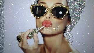 Glitter canvas!! Audrey Hepburn Style? Do you like Diamond Dust Wall art?