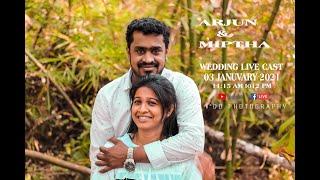 ARJUN & MIPTHA ,...WEDDING...   LIVE STREAMING ... ON YOUTUBE   I'DO PHOTOGRAPHY