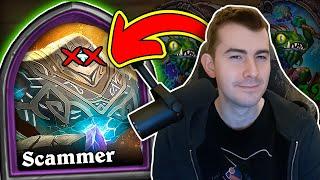 Destroying a Scammer with This Trick! | Hearthstone Battlegrounds