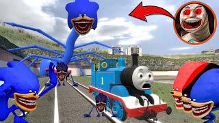 Building a Thomas Train Chased By Cursed Thomas turned into Shin Sonic Tapes,Sonic.exe in GMod