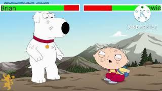 Brian VS. Stewie Fight Scene Rupert His Like A Bestfriend With Healthbars