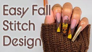 EASY FALL STITCH DESIGN NAIL SET IDEAS | FALL NAIL ART 2024 | ORIGÉN NAIL LINERS | De Uñas Acrílicas