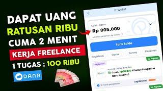 Dapat Uang Ratusan Ribu  Cuma 2 Menit Kerja Freelance - Cara Menghasilkan Uang Dari Internet