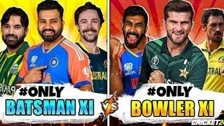 Shaheen's Bowlers XI vs | Hitman'sBatsmen XIUltimate Clash of Titans!"- Cricket 24's |